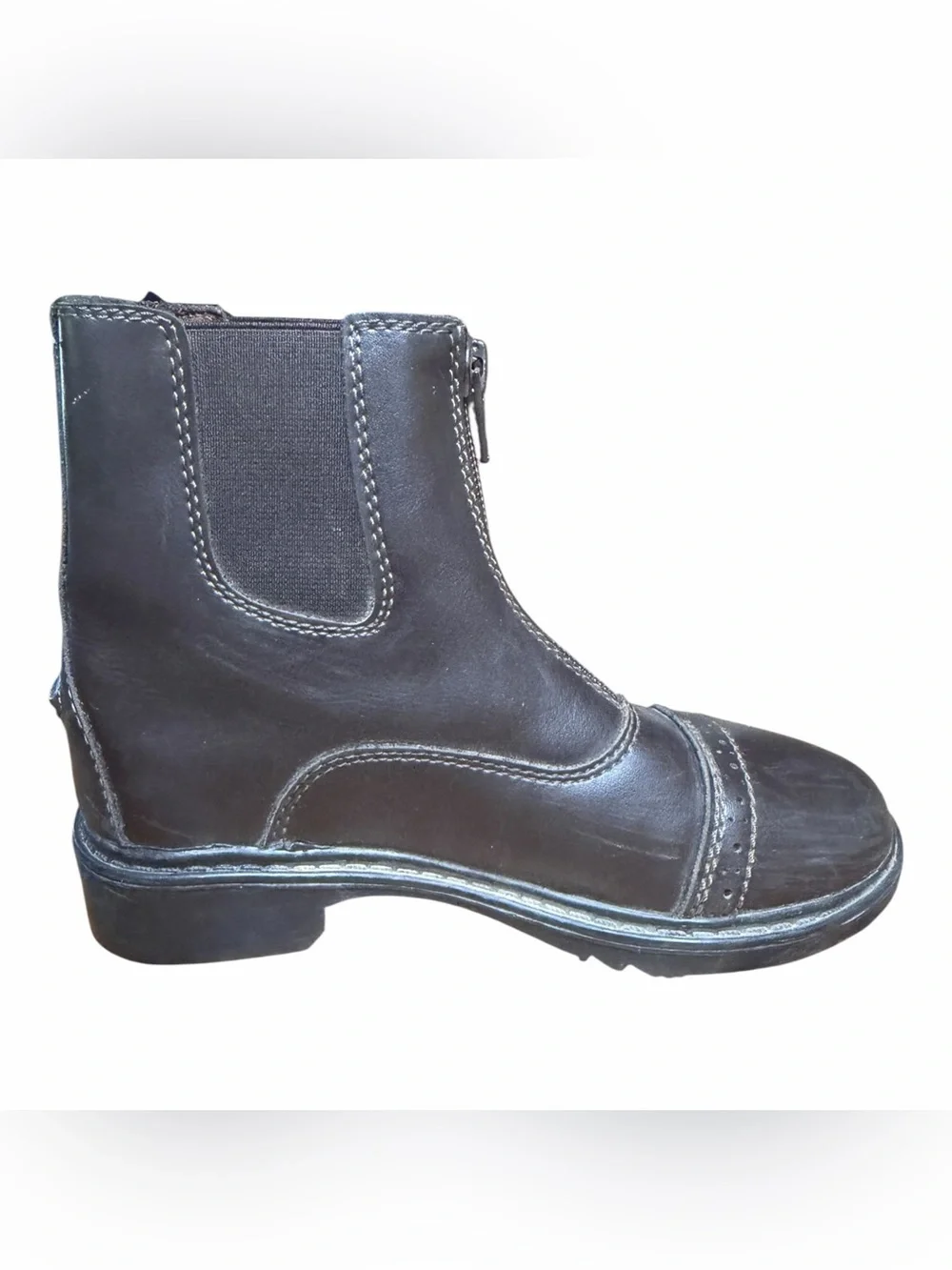 TuffRider Children’s English Riding Boots – Mocha Brown – Size 13  Zip Up